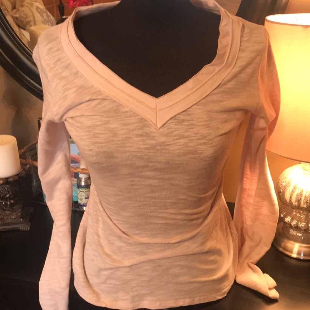 For the Republic long sleeve tee blush pink